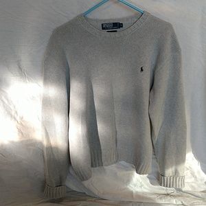 Polo Grey Cotton Sweater